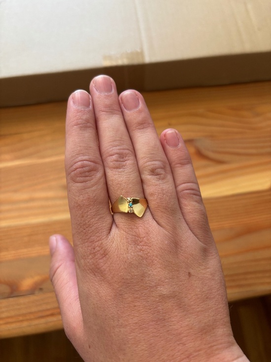 Jewelry - Vintage 14K Gold Turquoise Diamond Ring Size 6, 3 Grams